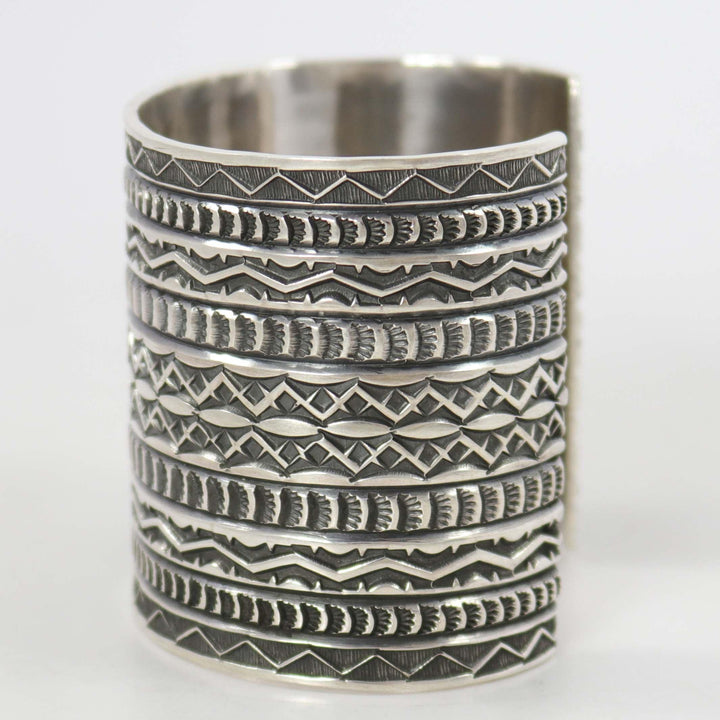 Stamped Silver Cuff