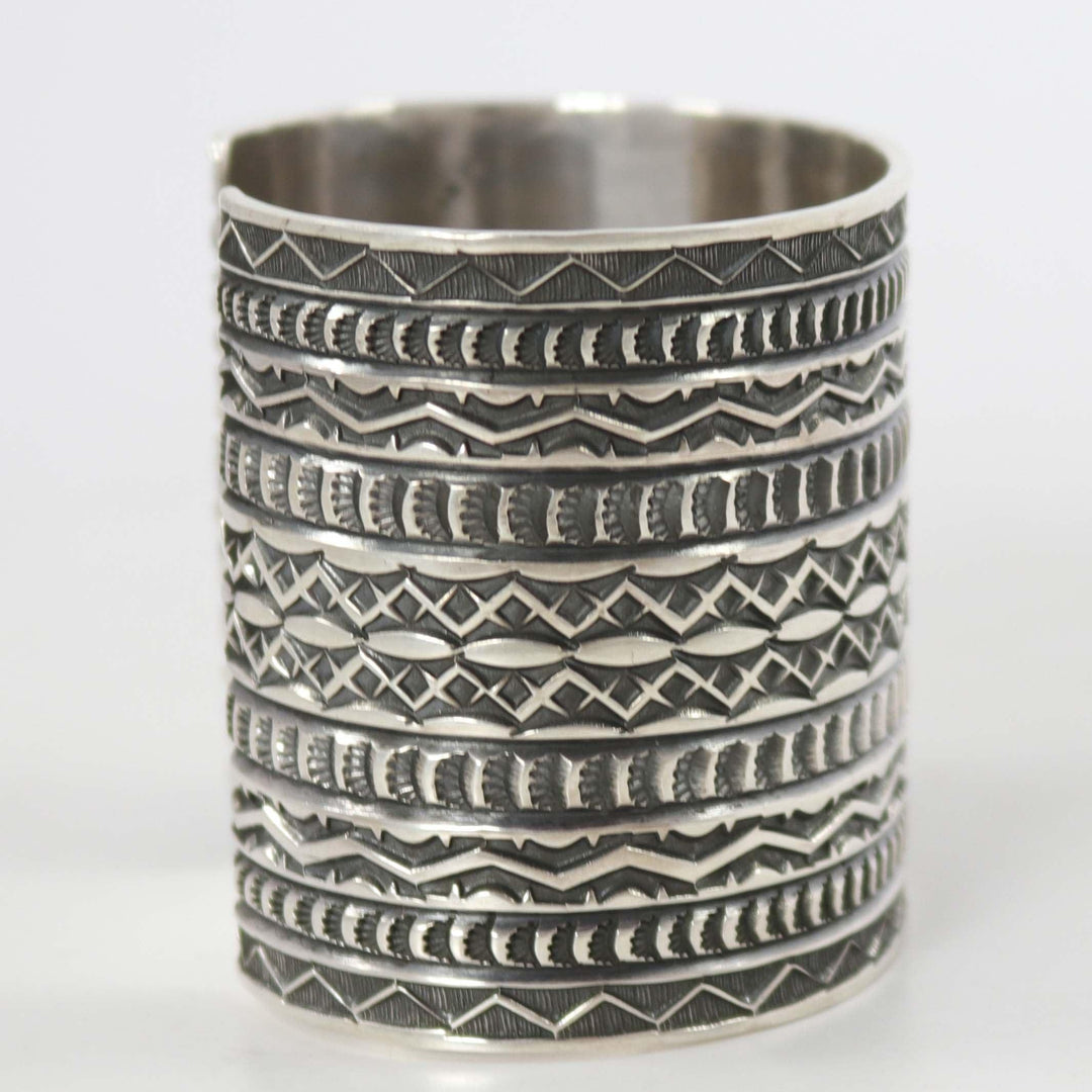 Stamped Silver Cuff