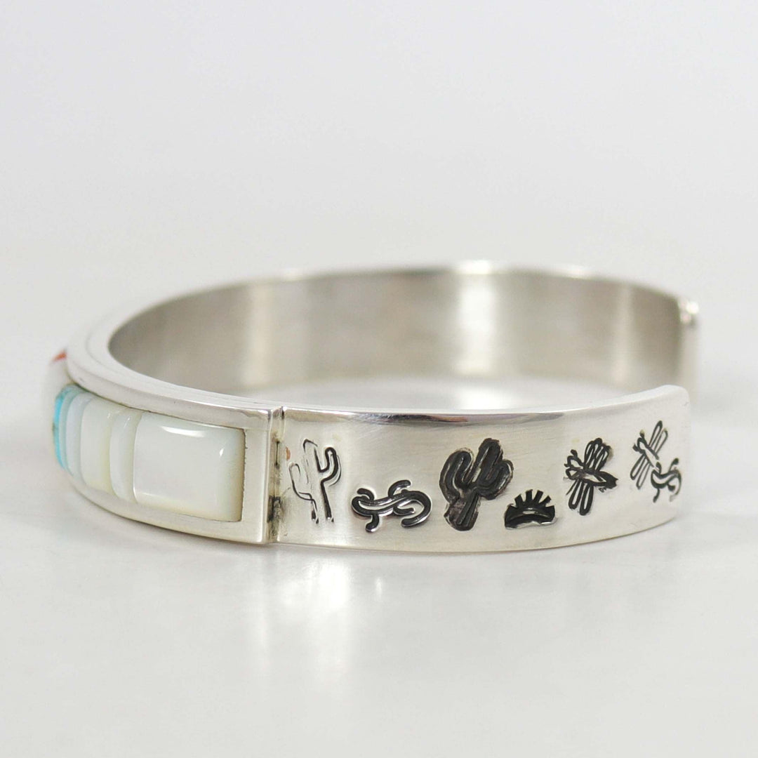 Multi-Stone Inlay Cuff
