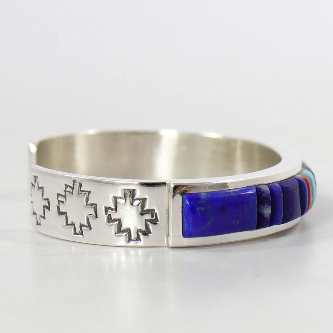 Multi-Stone Inlay Cuff