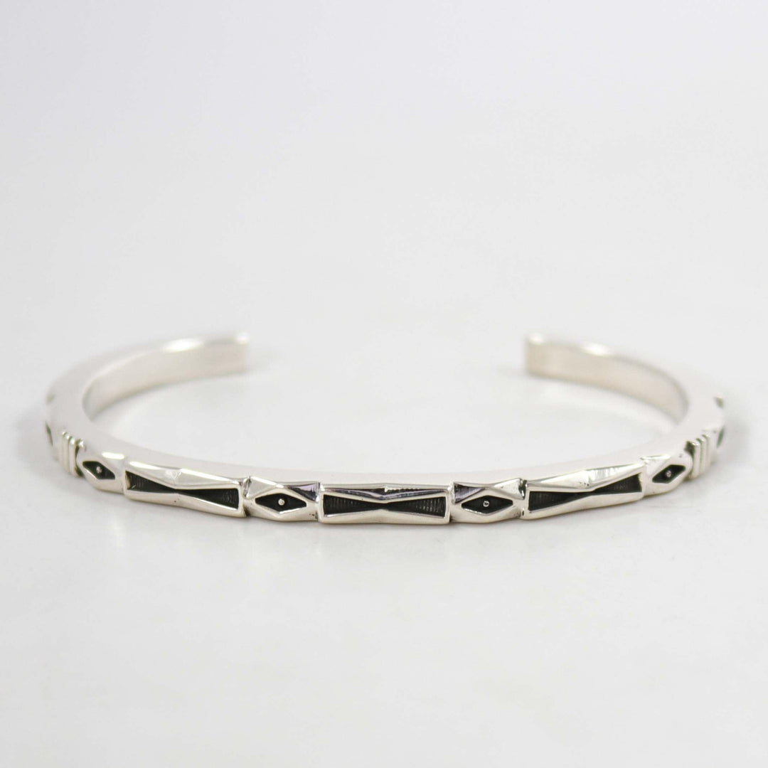 Stamped Silver Cuff