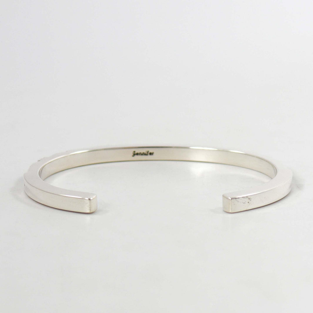 Stamped Silver Cuff