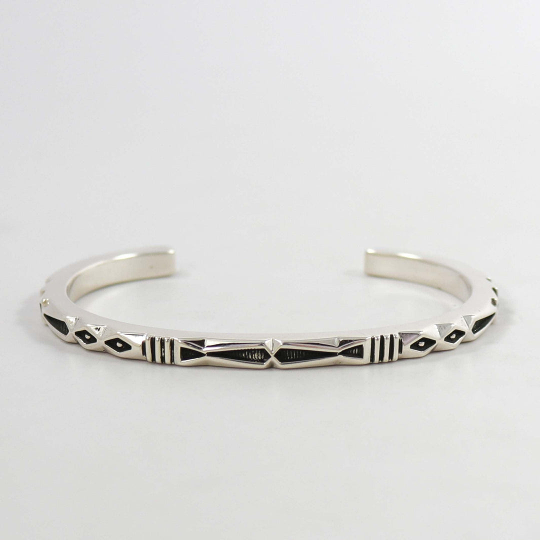 Stamped Silver Cuff