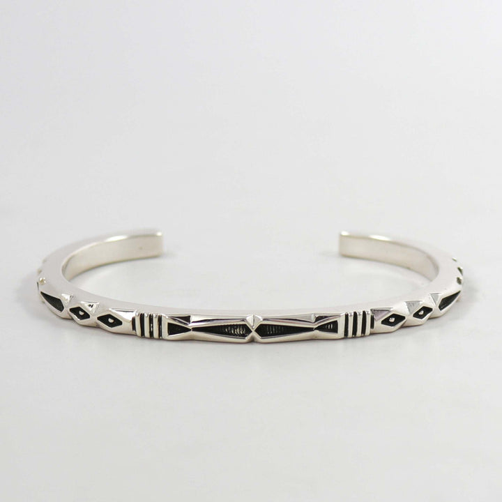 Stamped Silver Cuff