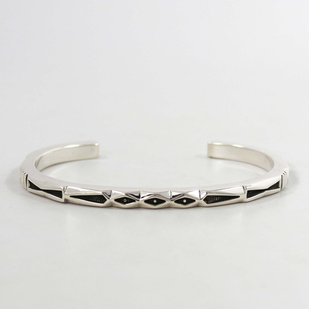 Stamped Silver Cuff