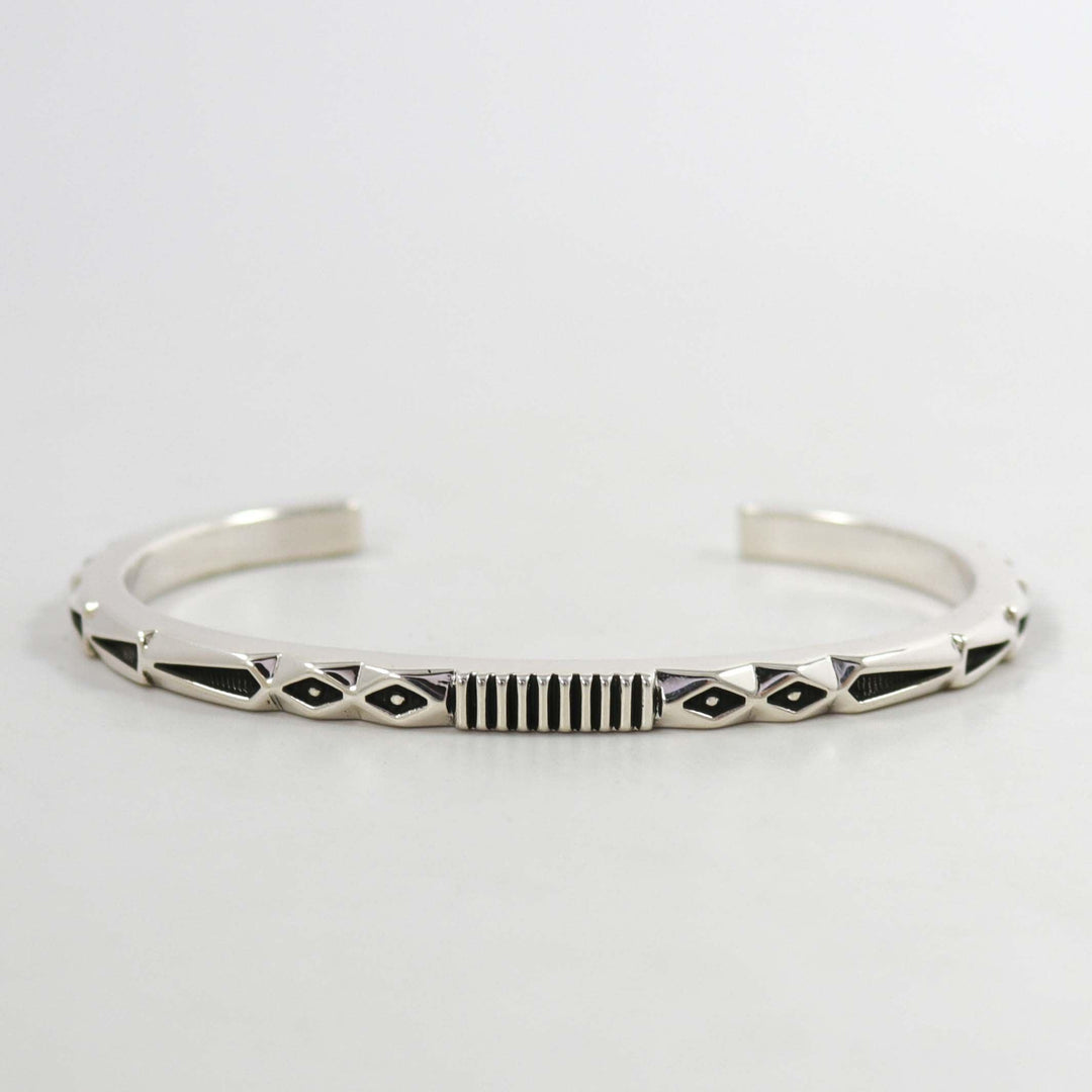 Stamped Silver Cuff