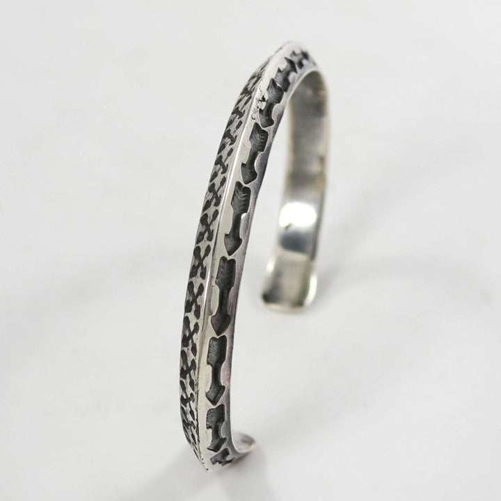 Stamped Silver Cuff