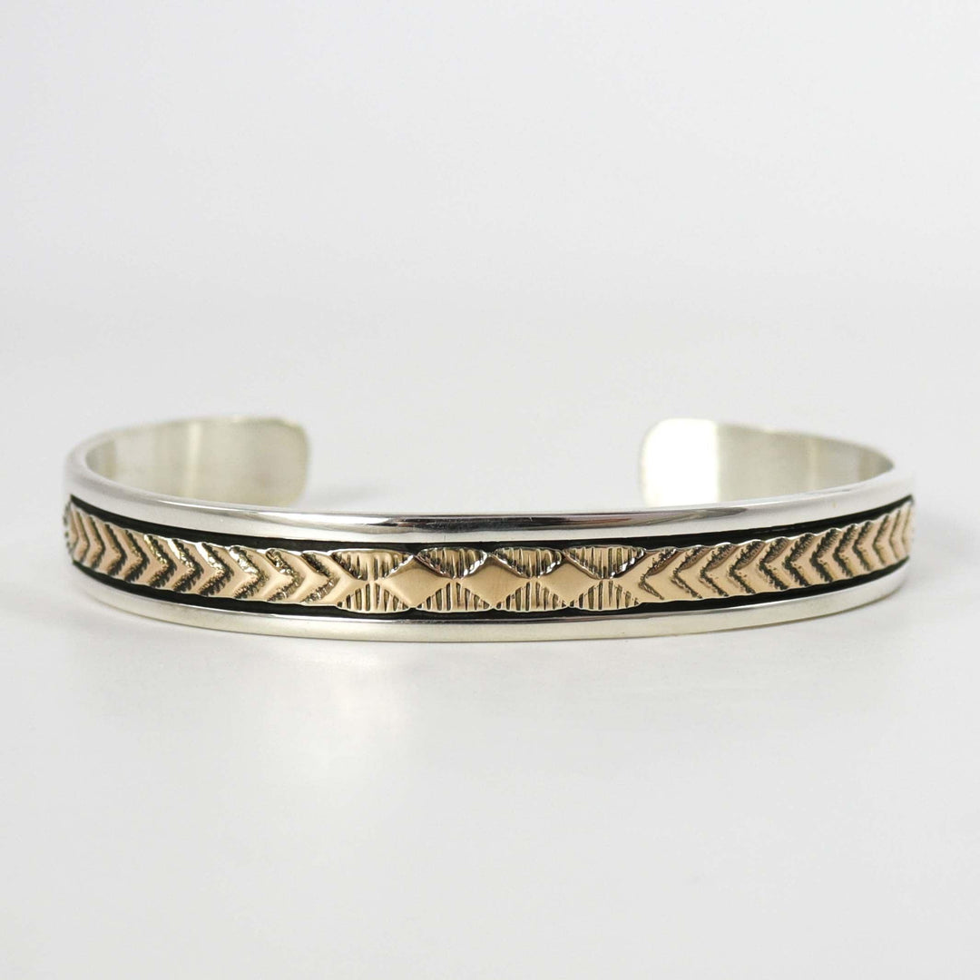 Gold on Silver Cuff