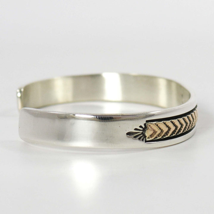 Gold on Silver Cuff