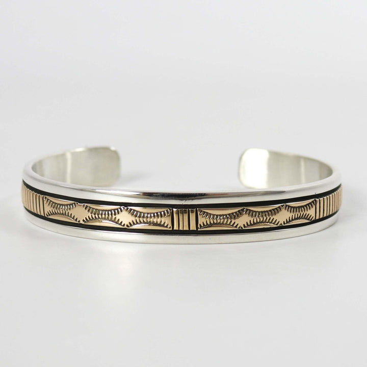 Gold on Silver Cuff
