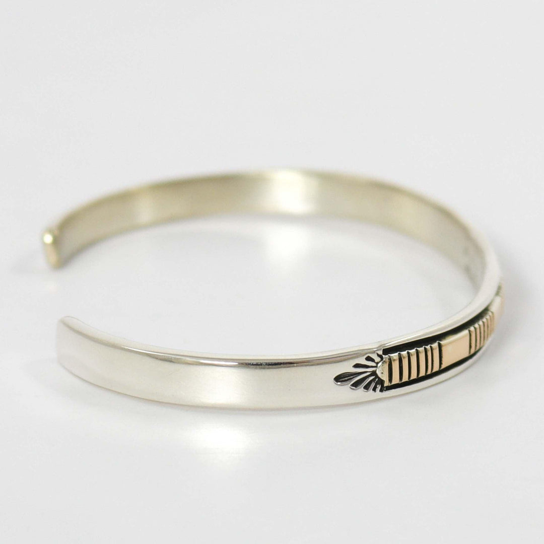 Gold on Silver Cuff