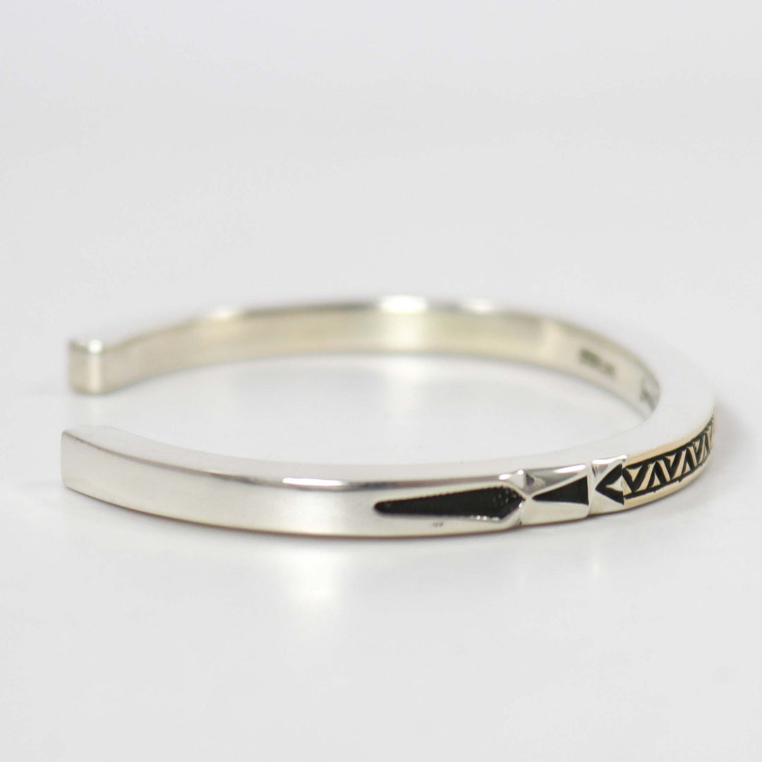 Gold on Silver Cuff