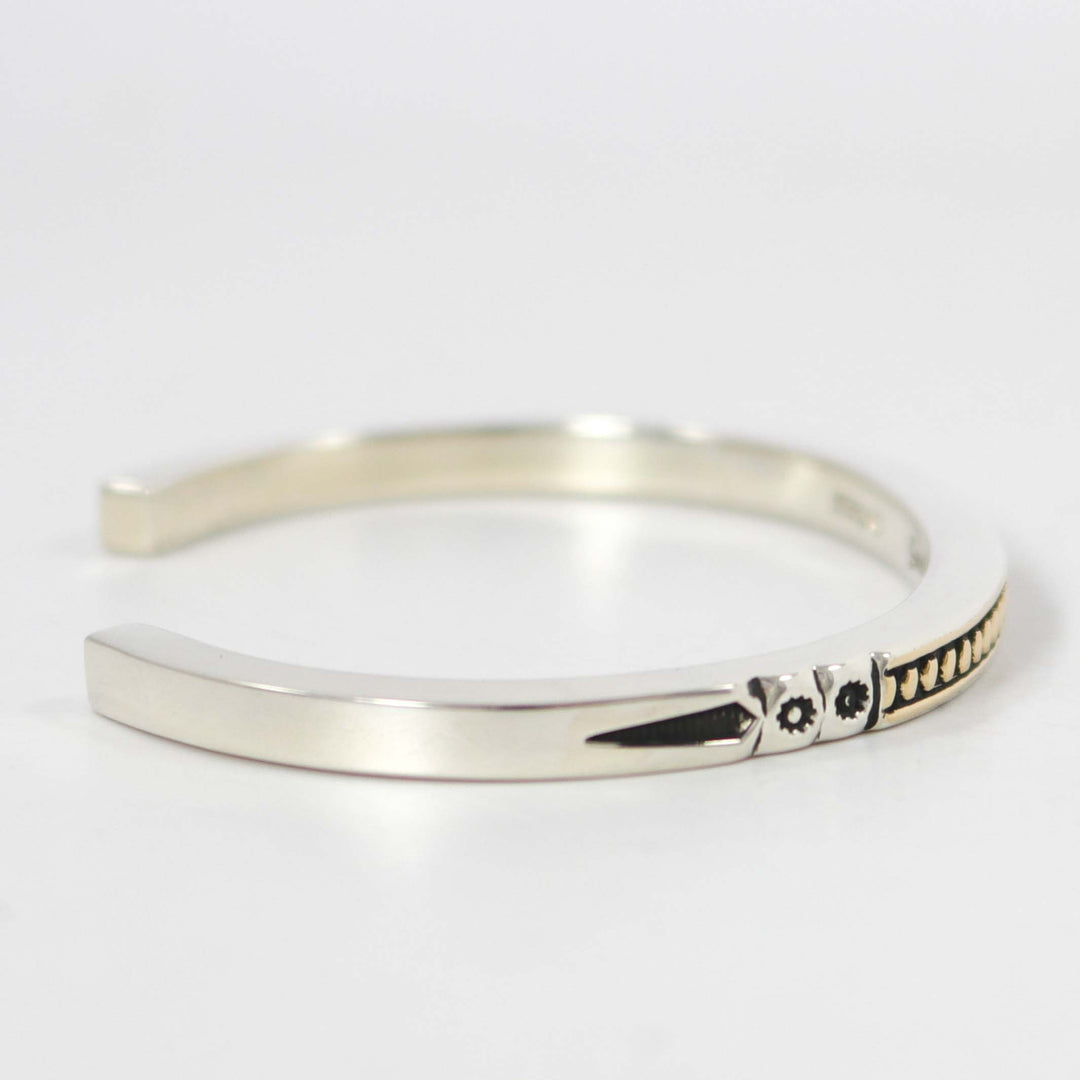Gold on Silver Cuff