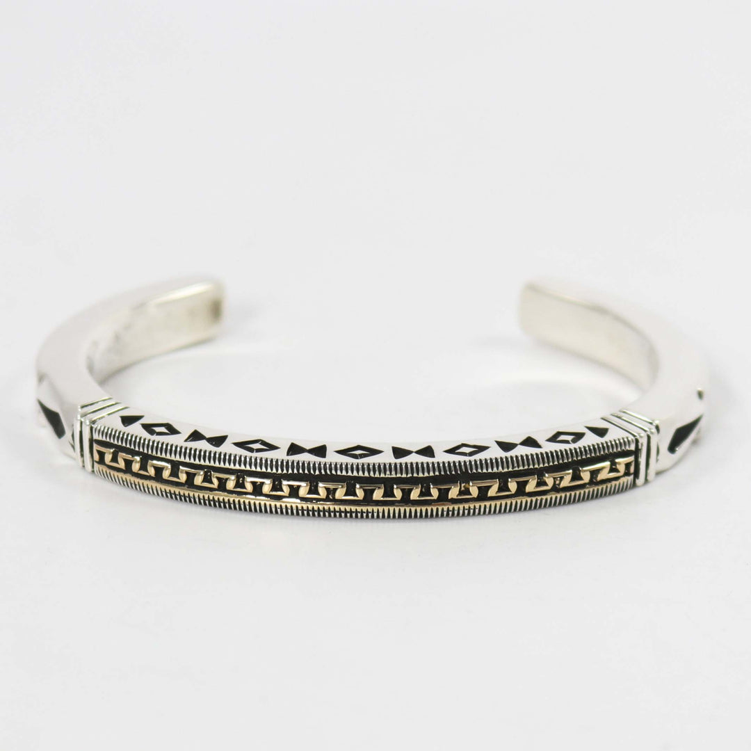 Gold on Silver Cuff