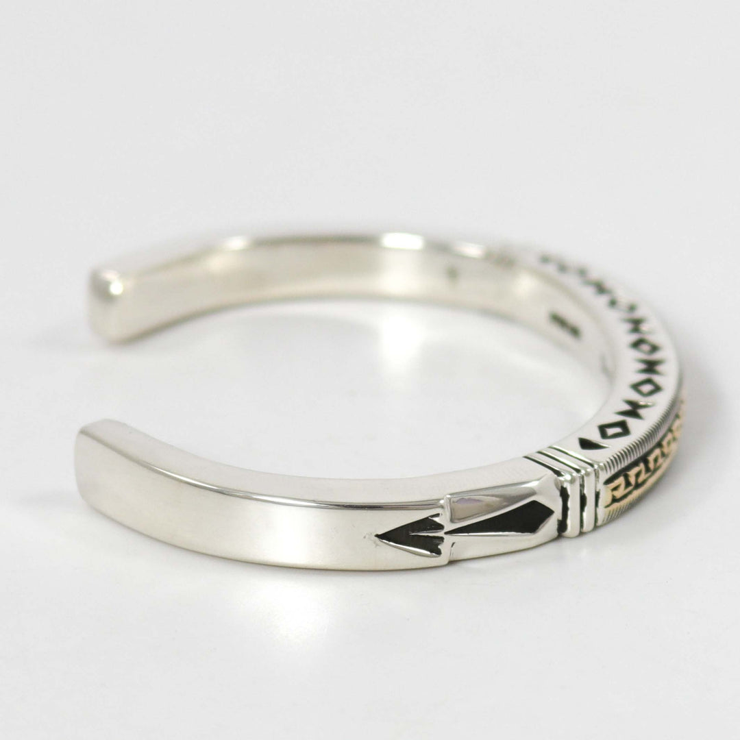 Gold on Silver Cuff