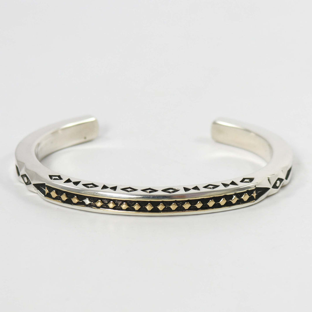 Gold on Silver Cuff
