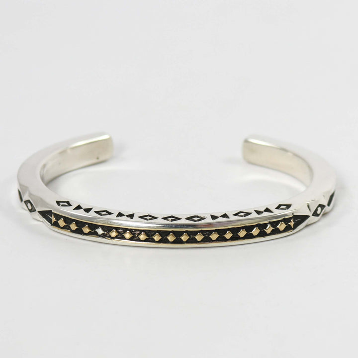 Gold on Silver Cuff