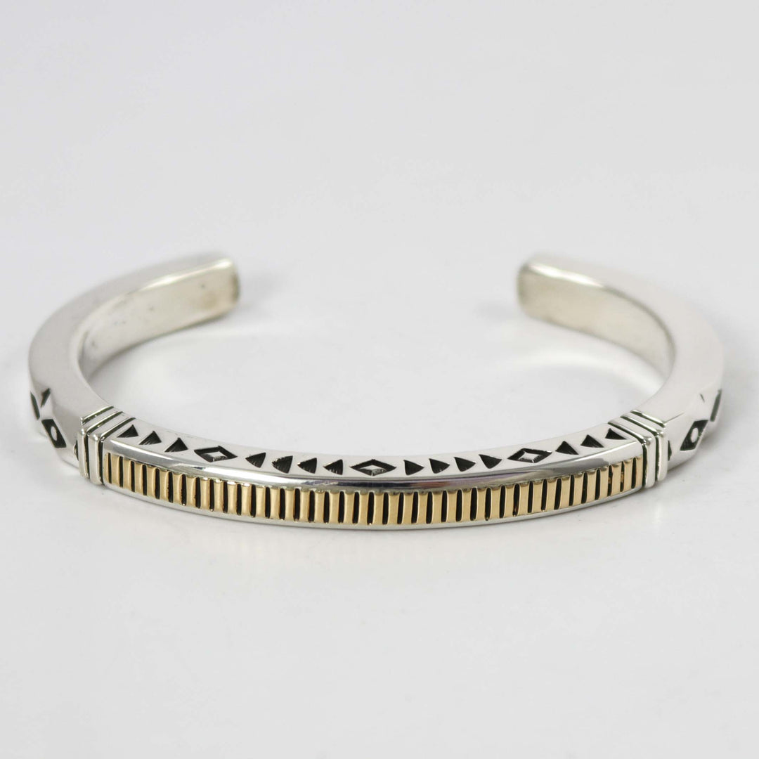 Gold on Silver Cuff