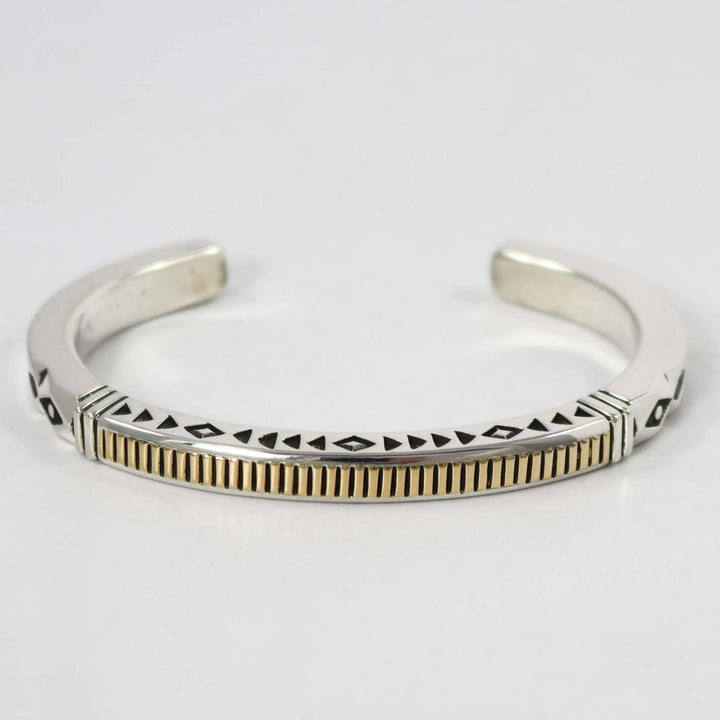 Gold on Silver Cuff