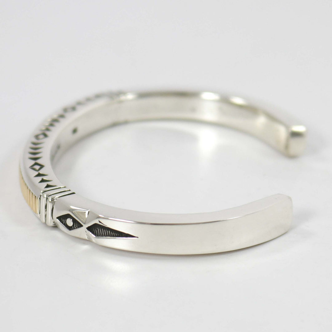Gold on Silver Cuff