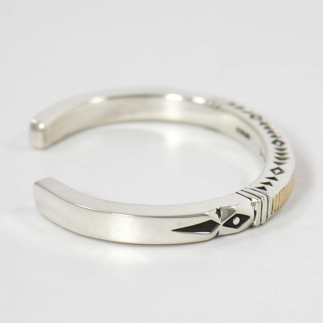 Gold on Silver Cuff