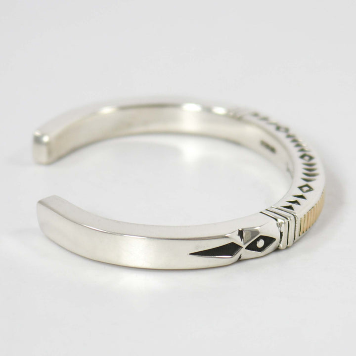 Gold on Silver Cuff