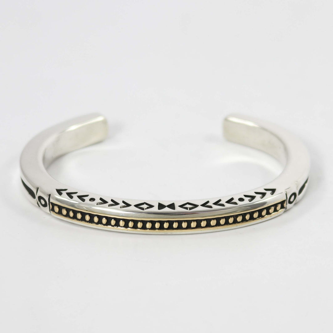 Gold on Silver Cuff