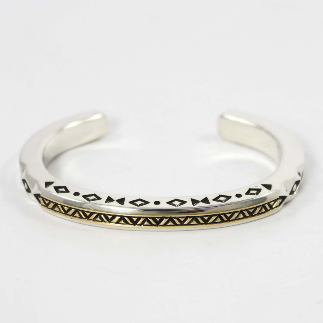 Gold on Silver Cuff