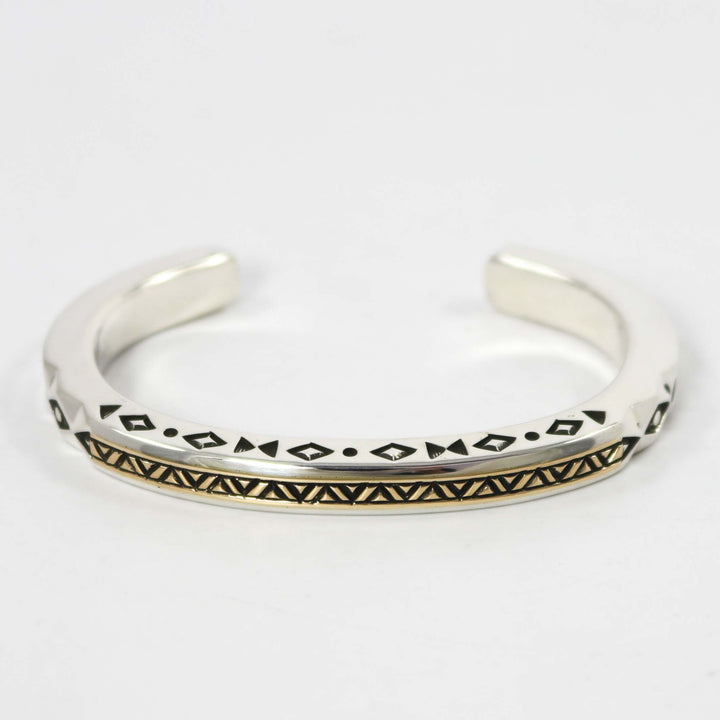 Gold on Silver Cuff