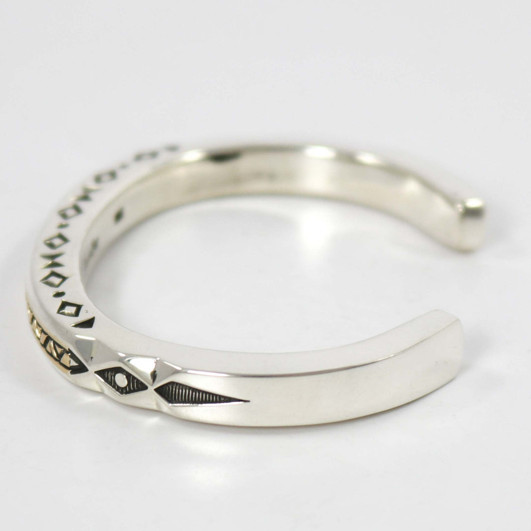 Gold on Silver Cuff