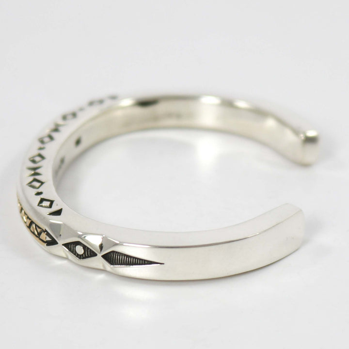 Gold on Silver Cuff