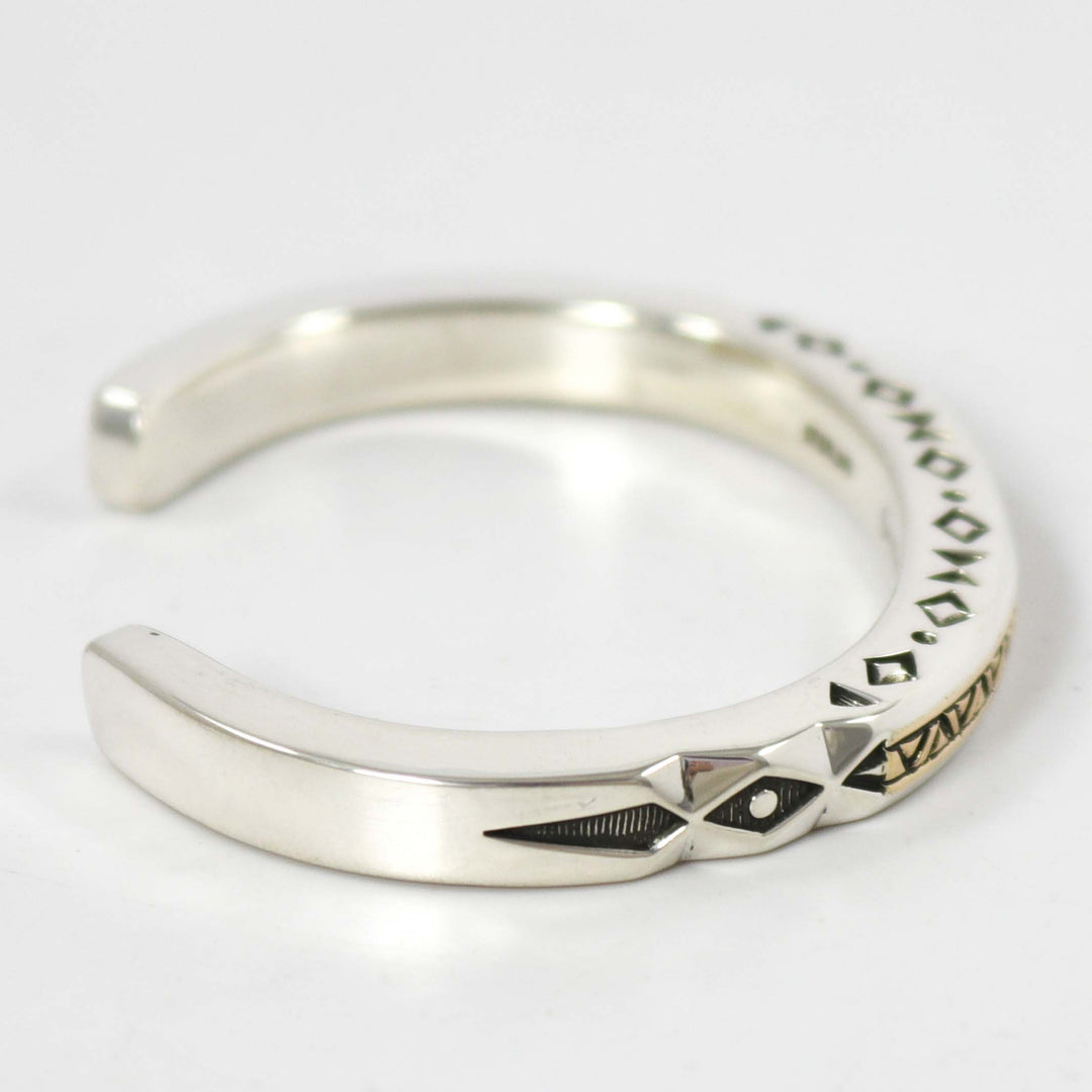 Gold on Silver Cuff
