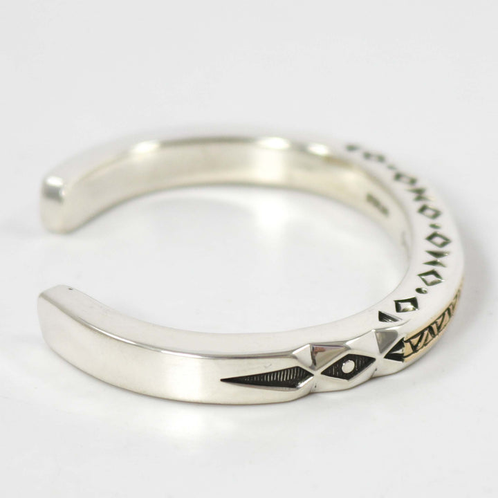 Gold on Silver Cuff