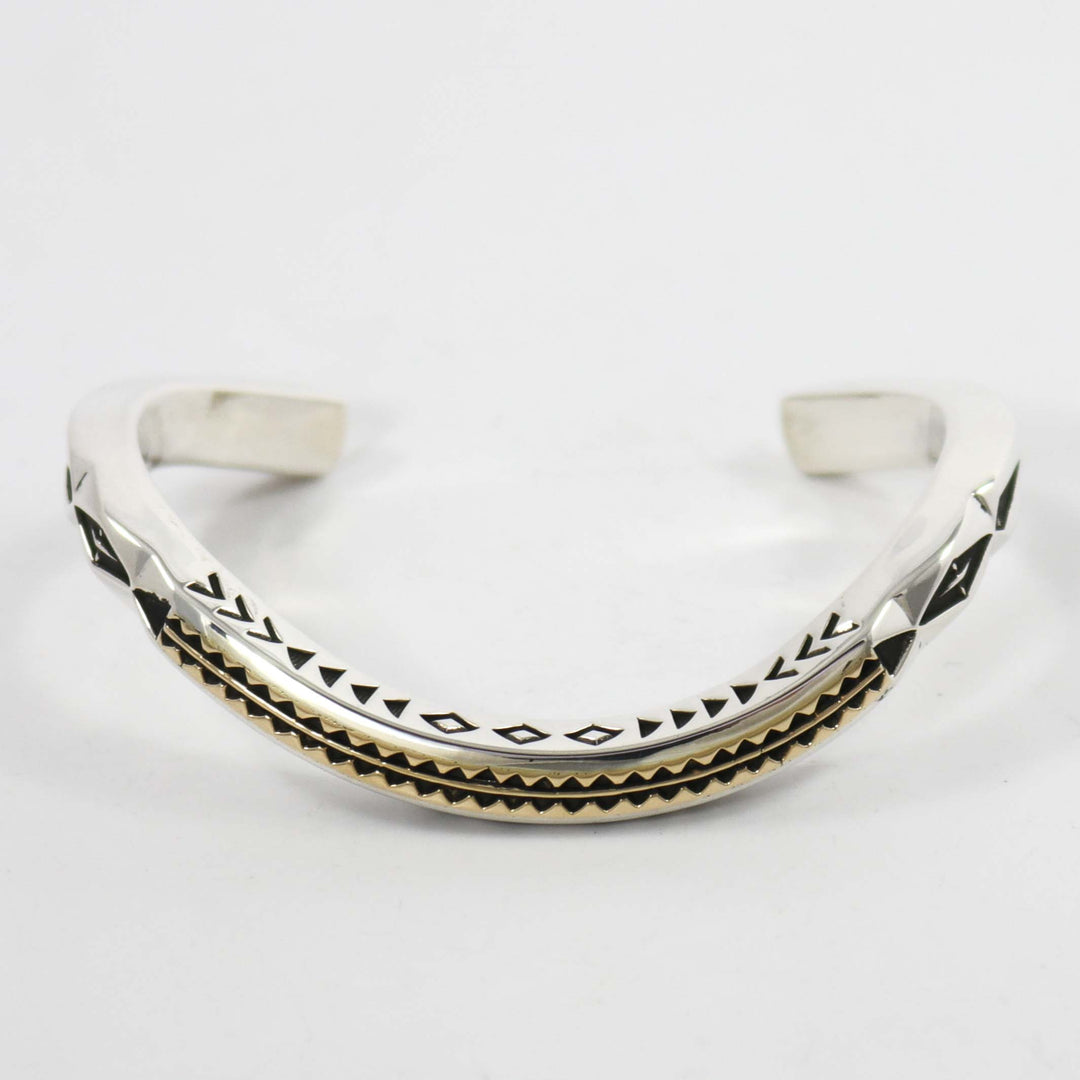 Gold on Silver Cuff