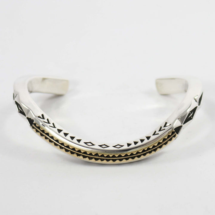 Gold on Silver Cuff