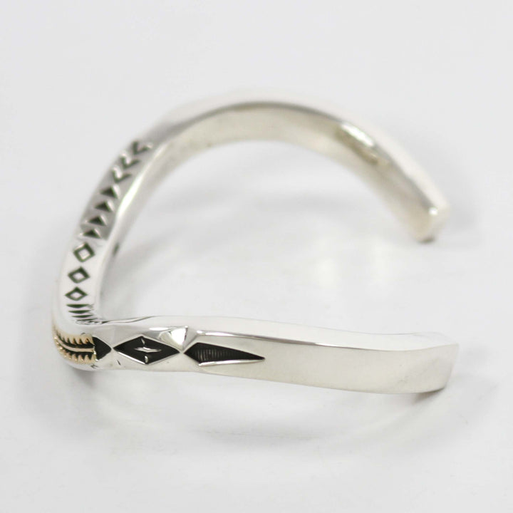 Gold on Silver Cuff