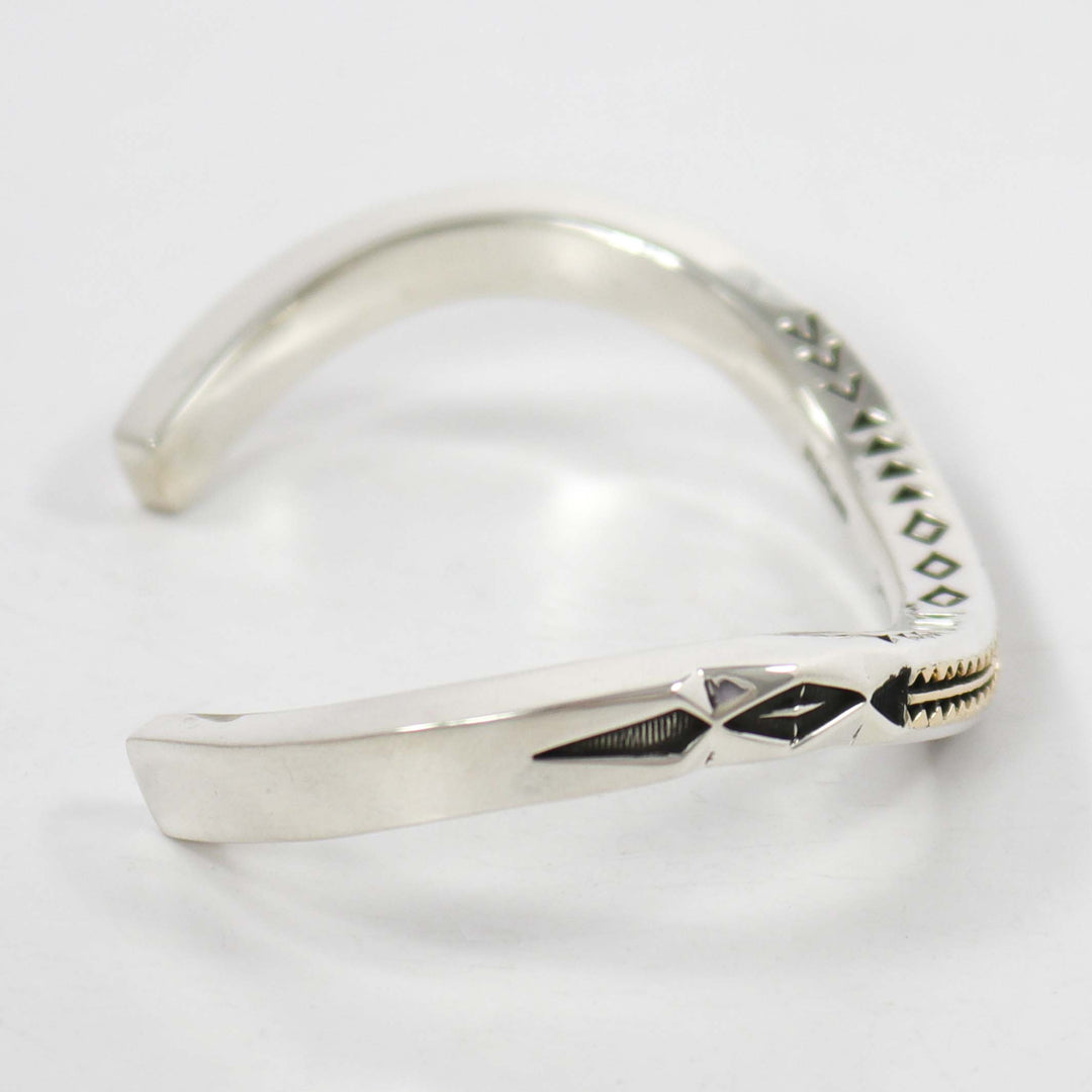 Gold on Silver Cuff
