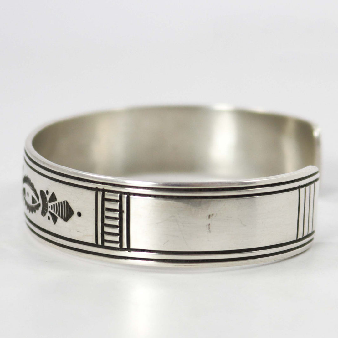 Stamped Silver Cuff