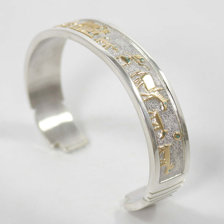 Gold on Silver Storyteller Cuff