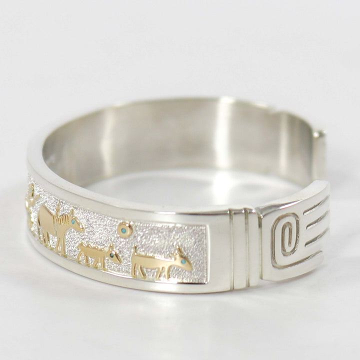 Gold on Silver Storyteller Cuff