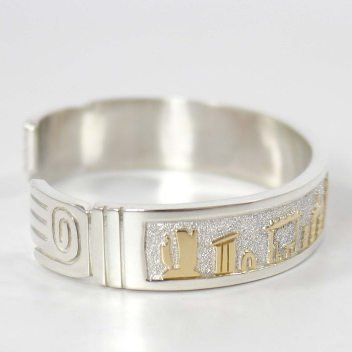 Gold on Silver Storyteller Cuff