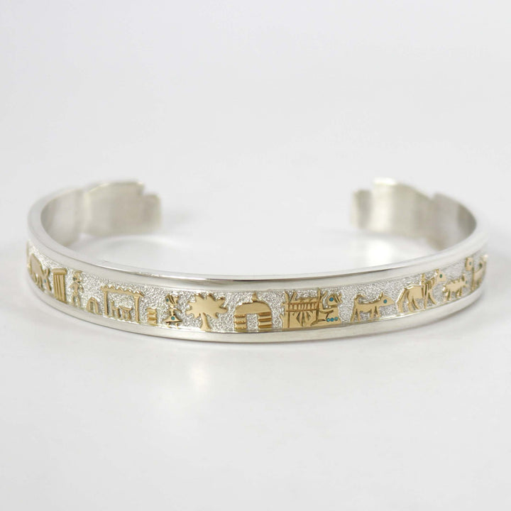 Gold on Silver Storyteller Cuff