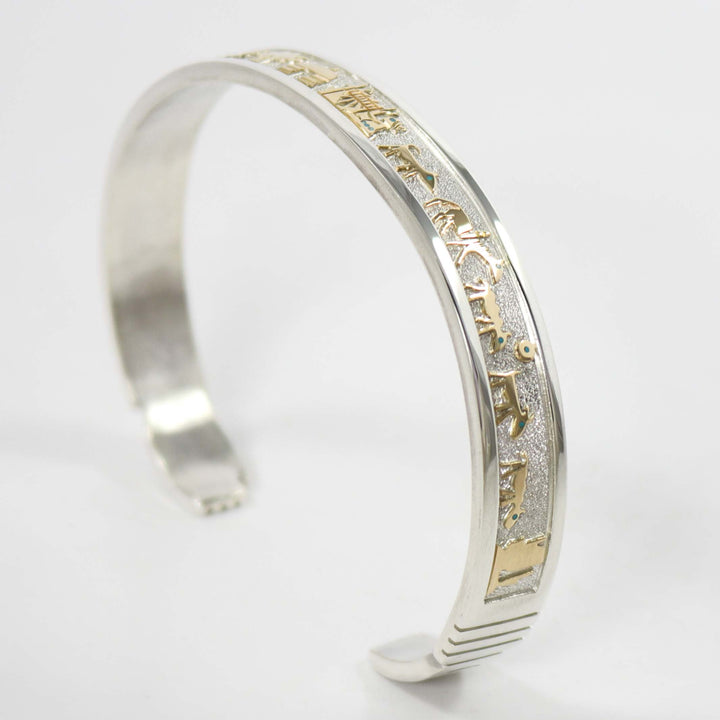 Gold on Silver Storyteller Cuff