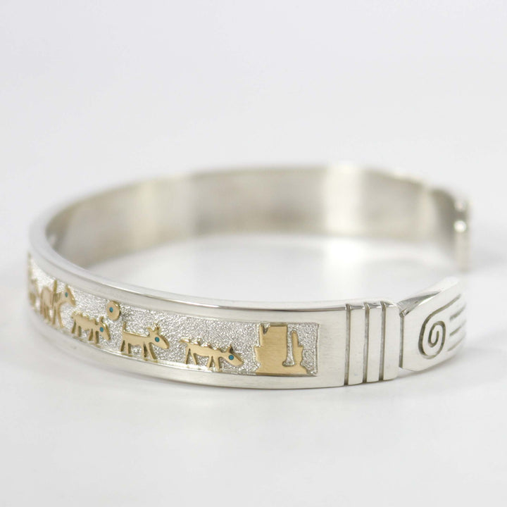 Gold on Silver Storyteller Cuff