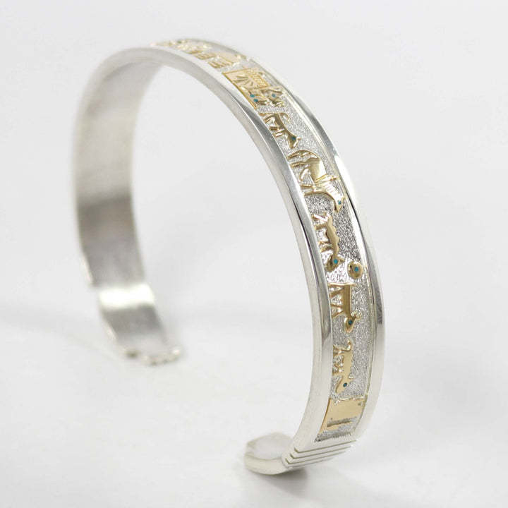 Gold on Silver Storyteller Cuff