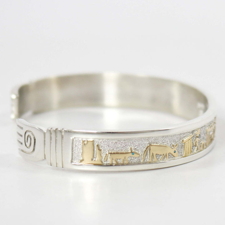 Gold on Silver Storyteller Cuff