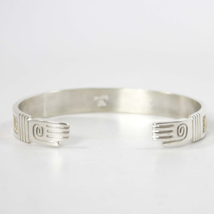 Gold on Silver Storyteller Cuff