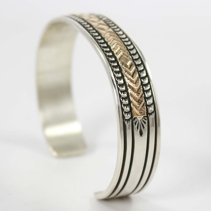 Gold on Silver Cuff