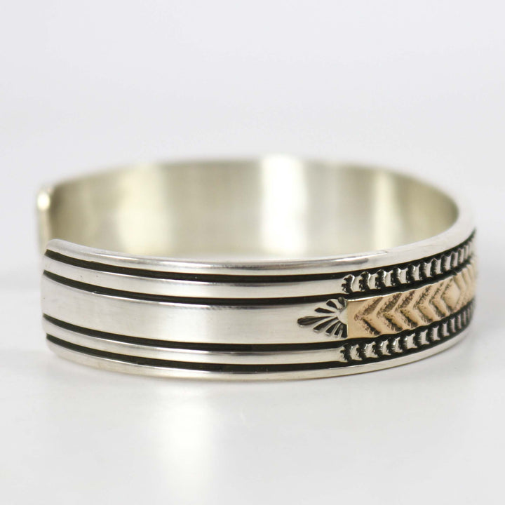 Gold on Silver Cuff