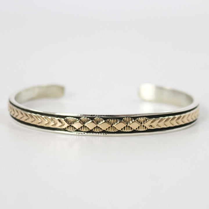 Gold on Silver Cuff